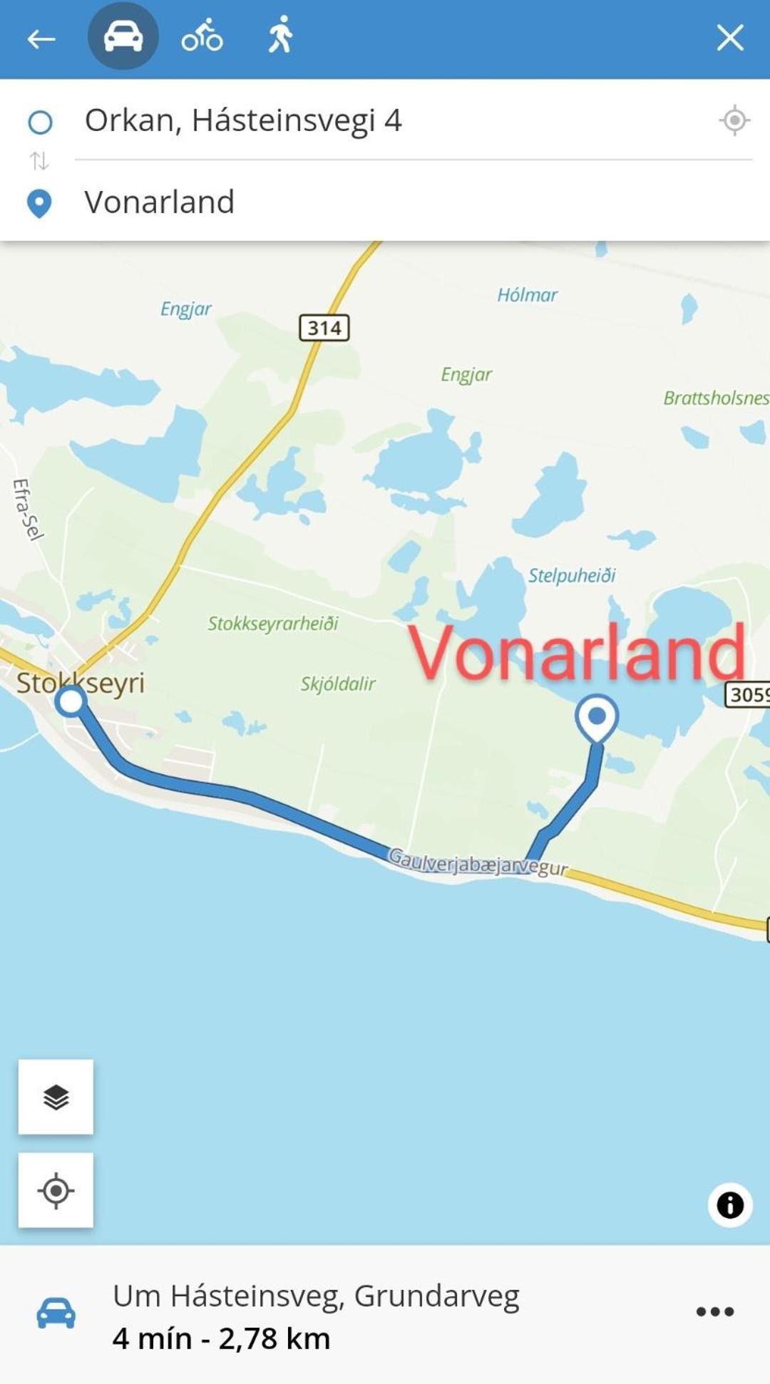 Penzion Vonarland Stokkseyri Exteriér fotografie